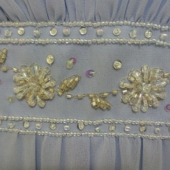 David's Bridal blue gown - Picture 4 of 8